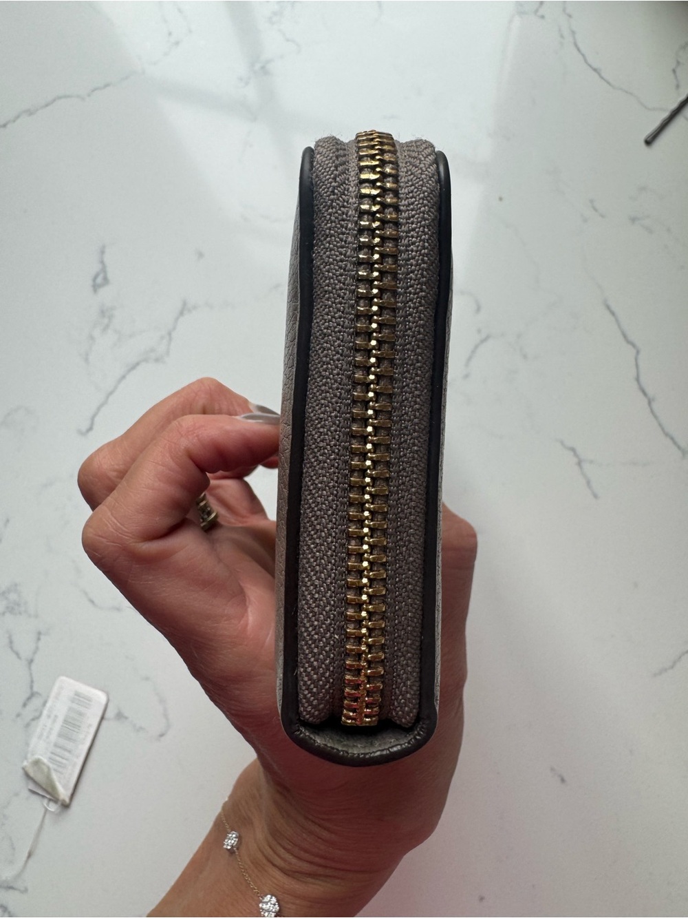 Tory Burch Gray Zip Wallet - Picture 8 of 8